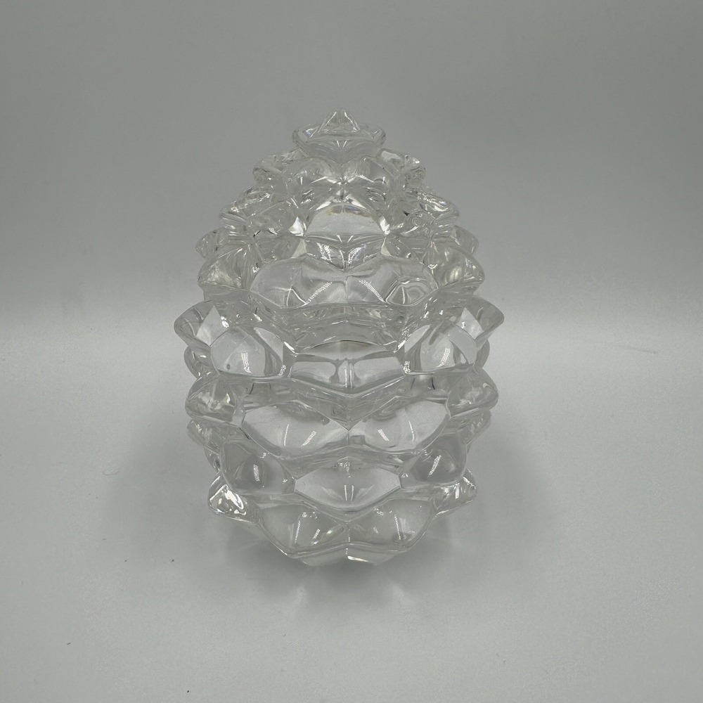 Tiffany & Co. Crystal Pine Cone‎ Pinecone Trinket Box Immaculate Original Label